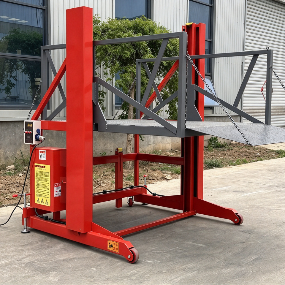Steel Shipping Container Ramp Mobile Container Loading Platform 2000x3000mm 3 Ton Hydraulic Lift with ...