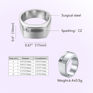 Joyería <span class=keywords><strong>de</strong></span> moda <span class=keywords><strong>de</strong></span> alta calidad personalizada, <span class=keywords><strong>anillo</strong></span> <span class=keywords><strong>de</strong></span> circón <span class=keywords><strong>de</strong></span> acero inoxidable, <span class=keywords><strong>anillo</strong></span> redondo ancho grueso <span class=keywords><strong>de</strong></span> titanio para parejas casadas para mujeres - Product Image 5