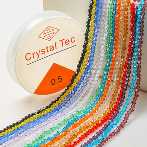 Perles en verre bicones facettées de 3 mm pour la fabrication de bijoux, couleurs naturelles, perles en cristal facettées bicones pour bracelets, artisanat de bricolage - Product Image 1