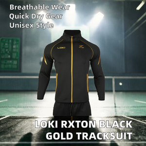 Loki Rxton Black Gold Series Professional <b>Badminton</b> Breathable Quick Dry Spring Sportswear 2 Piece Table Tennis Training Unisex - Product Image 2