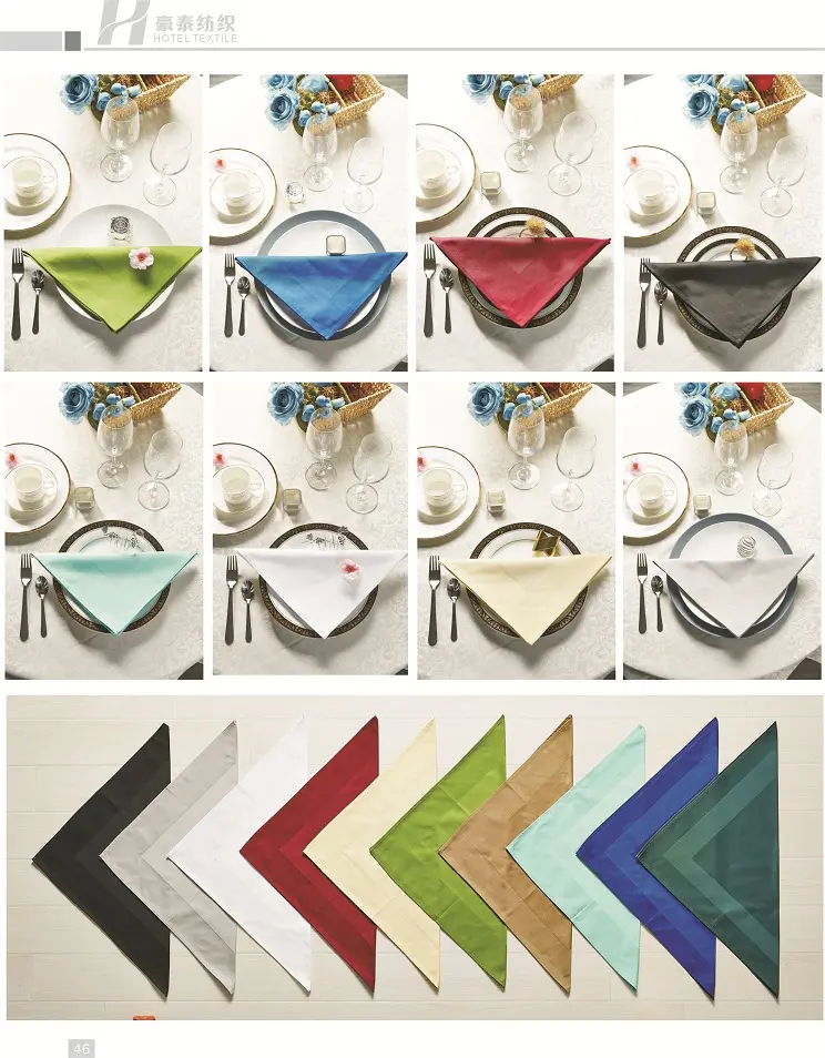 manufacturers China wholesale 100% cotton napkins and table cloth