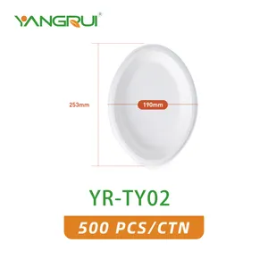 Customization 9 Inch Dishes Paper Plates Biodegradable Plates Disposable Sugarcane Bagasse Plates