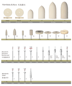 100 lucidatrici dentali a scoppio pz/scatola per materiali di consumo per laboratori odontoiatrici per lucidatura dentale in feltro - Product Image 6