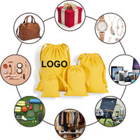 Pochette en coton mousseline bio réutilisable et écologique, sac en toile à cordon personnalisé avec logo, sac de rangement anti-poussière pour emballage cadeau