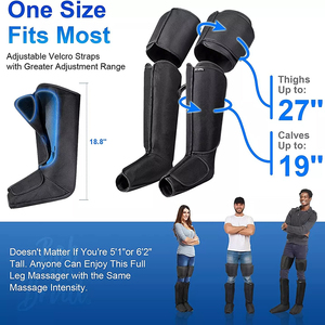 Diseño gratuito 2025 nuevo masajeador de piernas de pantorrilla de pie de compresión de aire calentado de 510k con Control de sincronización Logotipo de Color personalizable alivio del dolor - Product Image 6