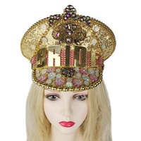 Chapeau de capitaine artisanal haut de gamme avec lettres en sequins pour mariage et célébration de future mariée, coiffe nuptiale scintillante en strass