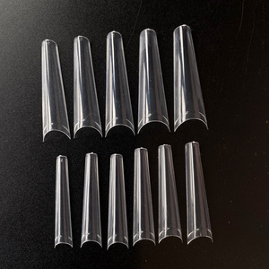 TSZS 420 piezas/caja, puntas de <span class=keywords><strong>uñas</strong></span> postizas con curva en C, media cubierta, transparentes naturales, estilo francés, <span class=keywords><strong>uñas</strong></span> postizas largas <span class=keywords><strong>para</strong></span> salón de <span class=keywords><strong>uñas</strong></span> - Product Image 5