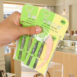 Eyebrow Tweezers Stainless Steel Squared Tip Durable Beauty <b>Tool</b> For <b>Makeup</b> And Hair Plucking - Product Image 3