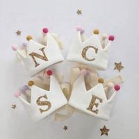 Vente chaude bébé enfants fête d'anniversaire en trois dimensions couronne coiffure décoration accessoires chapeau princesse accessoires
