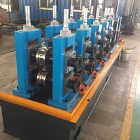 HG50 Machine de fabrication de tubes carrés en acier à souder HF entièrement automatique Moulin à tuyaux Clé en carbone Formation murale