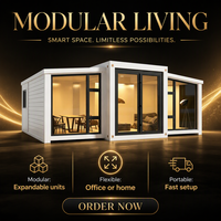 Maison conteneur moderne extensible de 20 pieds, préfabriquée, modulaire, légère, pour bureau temporaire, dortoir ou espace de vie