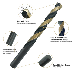 <span class=keywords><strong>13</strong></span> miếng Xoắn khoan <span class=keywords><strong>bit</strong></span> đặt HSS khoan <span class=keywords><strong>bit</strong></span> đầy đủ mặt đất 1/16 để 1/4 vòng Shank Glod và kết thúc màu đen - Product Image 2