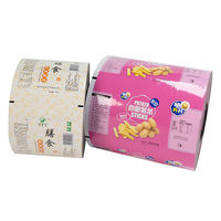Rouleau de film plastique laminé de qualité alimentaire imprimé sur mesure pour l'emballage automatique de snacks, bonbons, pop-corn, biscuits, chips BOPP VMPET PE