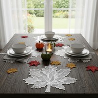 Ensemble de sets de table et de dessous-de-plat classiques en argent, feuilles en PVC, lavables, antidérapants, en vinyle, pour les tables à manger, pour les mariages, en plastique