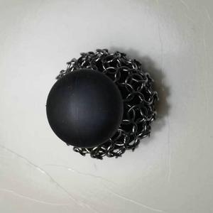 Accesorio ergonómico de cocina, depurador de malla de hierro fundido, raspador de sartén, limpiador de silicona de acero inoxidable para ollas, sartenes, uso para bebés - Product Image 5