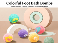 Bombe de bain de pieds naturelle aux herbes, boules effervescentes parfumées pour la relaxation des pieds, personnalisation OEM et marque privée disponibles