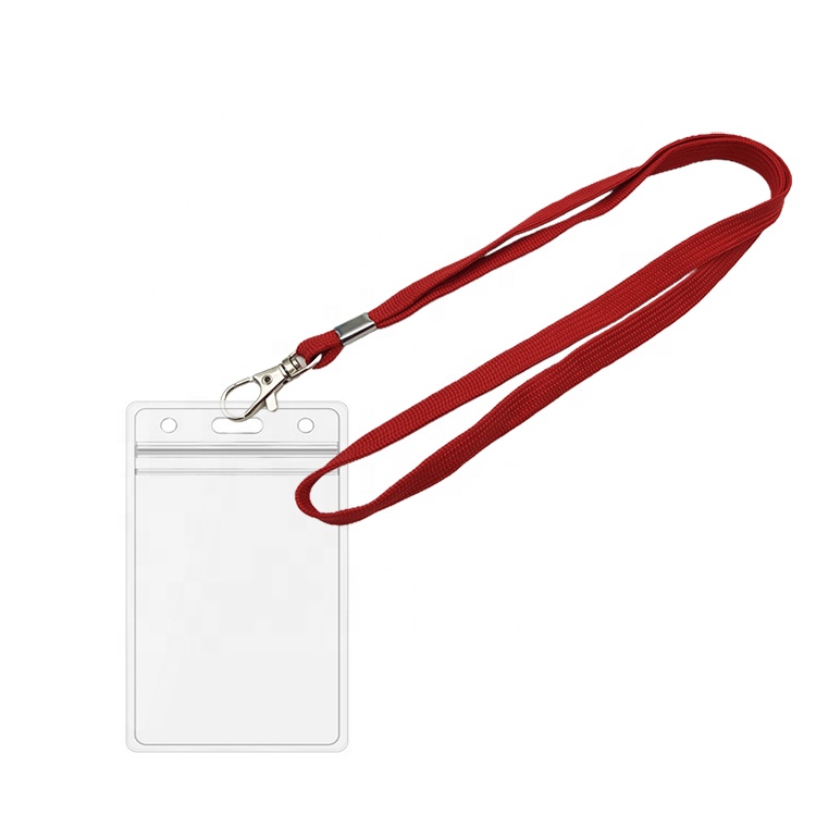 Cordoncino tubolare in poliestere con distintivo di carta d'identità Custom insegnante collo corda PVC per carta di accesso dei dipendenti custodia per cordino rotondo