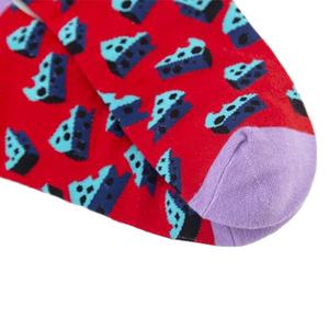 Design fantasia chitarra leopardo formaggio cubo magico cioccolato cerchio calzini per gli uomini - Product Image 6