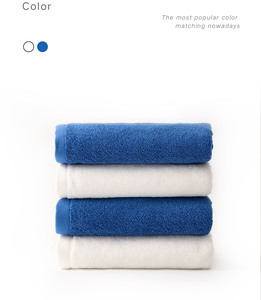 L'asciugamano blu ricamato con logo personalizzato in cotone 100% per il regalo può essere personalizzato - Product Image 6