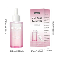 Dissolvant de colle à ongles doux sans acétone 40ml Bouteille rose pour faux ongles Étiquettes adhésives à colle solide