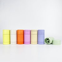 Conteneur de déodorant en stick biodégradable en paille de blé personnalisé de 50 ml, emballage en tube rond, bouteille en plastique