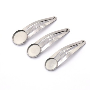Pinces à cheveux rondes 12mm 14mm 16mm, base intérieure, accessoire capillaire DIY semi-fini, haute qualité, usage quotidien, couleur unie, coiffe - Product Image 5