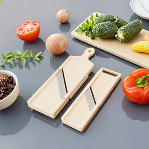 Coupeur de fruits et légumes large Super <span class=keywords><strong>Mandoline</strong></span> Slicer avec 4 lames en acier inoxydable japonais - Product Image 3