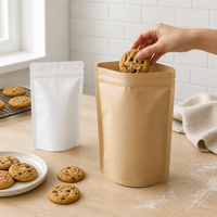 Herbruikbare voedselverpakkingen, staande pouches, gedroogde fruitsnacks, zipzakjes, zelfdichtende aluminiumfolie zakjes.