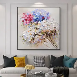 Pintura al Óleo Moderna Abstracta <span class=keywords><strong>de</strong></span> Paisaje, Arte <span class=keywords><strong>de</strong></span> Pared con Relieve 3D en Lienzo, Decoración del Hogar - Product Image 5