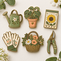 Broches personnalisées en émail pour clubs de jardinage, événements floraux, boutiques de cadeaux et collectionneurs