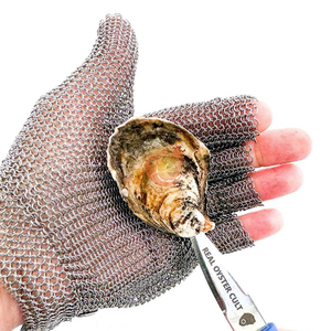 Gants <span class=keywords><strong>de</strong></span> boucher en <span class=keywords><strong>maille</strong></span> métallique, en acier inoxydable, résistants aux coupures - Product Image 6