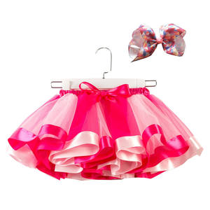 Jupe tutu arc-en-ciel pour petites filles avec nœud papillon, robe de danse tutu pour enfants - Product Image 6