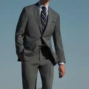 2024 Custom Grey Check Men's Business Suits Custom Wedding Sim Fit Designers Suit For Men