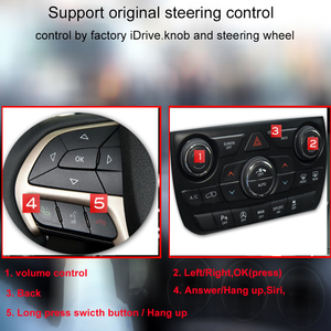 Inalámbrico Apple Carplay <span class=keywords><strong>Android</strong></span> Auto Navegación Radio Reproductor de CD Plug-and-Play ForJeep Grand Cherokee Compass DVD Mirror Link Car - Product Image 5