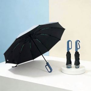 Parapluies pliables incassables de haute qualité à prix avantageux, promotionnels, avec impression de logo personnalisé, tissu pongé 190T, personnalisables - Product Image 1
