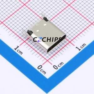 UC12-0B24F00P11 USB Connector SMD Connector ( Connector Type: Type-C )( Gender: Female )( Mounting Type: Clamp Plate ) - Product Image 1