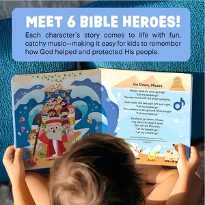 Libros de Sonido Cristianos de Héroes Bíblicos para Niños, Libro Musical Interactivo con 6 Canciones Bíblicas - Product Image 2