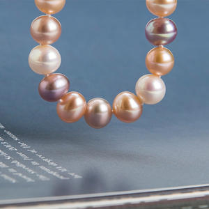 Pulsera de Perlas de Agua Dulce de 8-9 mm, Nueva Moda, Venta al por Mayor, para Mujer, Color Mixto, Cadena de Mano, Regalo con Encanto Fresco - Product Image 3