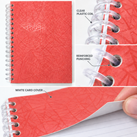 Carnet à spirale professionnel Premium Mexique 270x210mm avec couverture gaufrée motif toile d'araignée, carnet scolaire à spirale simple