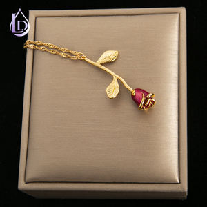 Collar Personalizado con Rosa 3D para el Día de San Valentín, Collar con Dije Personalizado, Joyería de Rosa Definitiva, <span class=keywords><strong>La</strong></span> <span class=keywords><strong>Bella</strong></span> <span class=keywords><strong>y</strong></span> <span class=keywords><strong>la</strong></span> <span class=keywords><strong>Bestia</strong></span> - Product Image 5