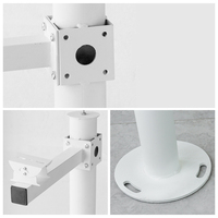 Support de caméra de surveillance intégré pour poteau de barrière extérieure, en acier galvanisé épaissi et renforcé, pour caméra de vidéosurveillance (CCTV)