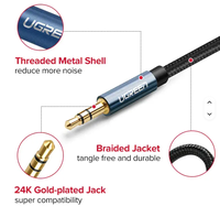 Cable de Audio UGREEN AV119 Macho a Macho de 1 Metro, Cable Auxiliar de 3.5mm a 3.5mm, Cable de Audio Auxiliar Macho a Macho, Cable Auxiliar Estéreo de PVC