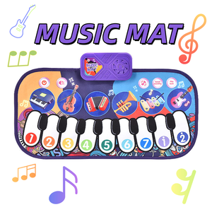 Tapis musical pour enfants, 6 sons d'instruments et 9 mélodies, tapis musical interactif pour tout-petits, éducation précoce - Product Image 1