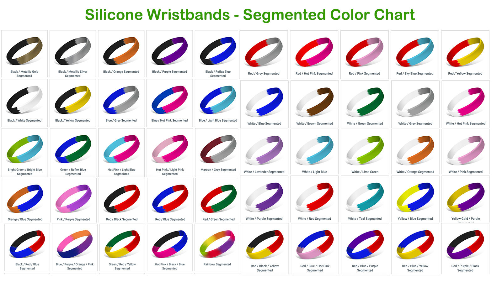 Segmented color chart