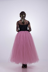 <span class=keywords><strong>Jupe</strong></span> Tutu en <span class=keywords><strong>Tulle</strong></span> tricotée à la main pour <span class=keywords><strong>femme</strong></span>, longueur au sol, décontractée, <span class=keywords><strong>jupe</strong></span> de demoiselle d'honneur avec nœud sur le devant - Product Image 6