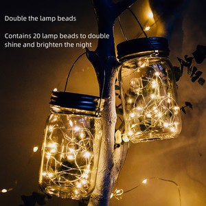 Guirlandes lumineuses LED solaires américaines pour jardin, à suspendre, avec bouteilles et lucioles - Product Image 4