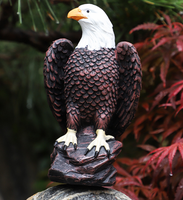 Modèle d'aigle réaliste en résine pour l'extérieur, artisanat décoratif pour la maison, le jardin, les plantes en pot, idéal pour la Fête de l'Indépendance