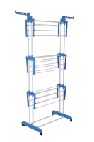 Porte-vêtements pliable en métal pour la maison, support de séchage de linge télescopique sur pied à quatre étages, support de séchage de vêtements suspendu