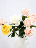 Bouquet de roses artificielles de haute qualité, fait main, style européen vintage, ornement floral pour mariage, Noël, décoration de remise de diplôme
