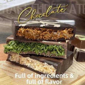 Vente en gros d'usine, chocolat artisanal <span class=keywords><strong>croustillant</strong></span> à la pistache et à la noisette, saveur pistache et noisette, chocolat de Dubaï, barre de chocolat à la pistache et à la noisette, chocolat de Dubaï - Product Image 5
